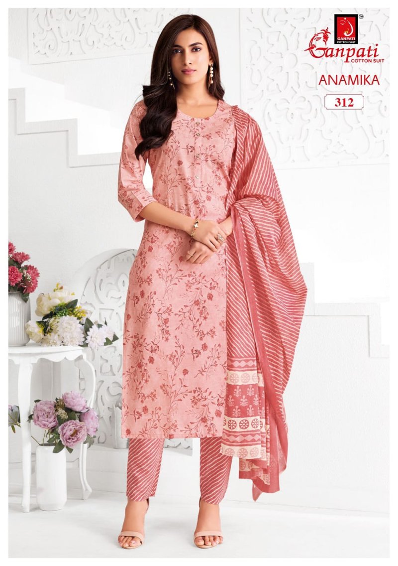 Anamika Vol 3 By Ganpati Cotton Printed Readymade Dress 